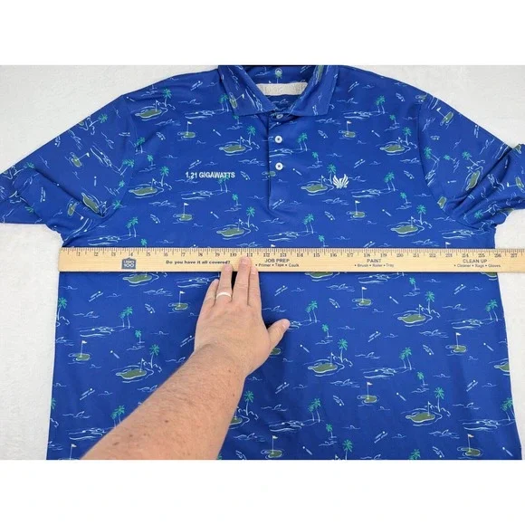 Ralph Lauren RLX Performance Polo Mens XL Shank Attack Back to the Future Golf‎ - Picture 4 of 10